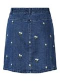 Product image thumbnail - PCFLORA HW KORT JEANSKJOL, Medium Blue Denim | 6
