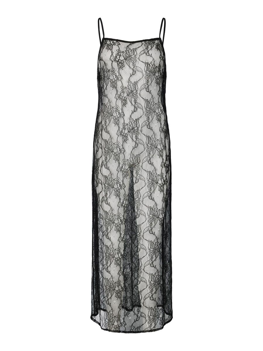 Product carousel image - PCFRILLE LACE MIDI DRESS, Black | 2