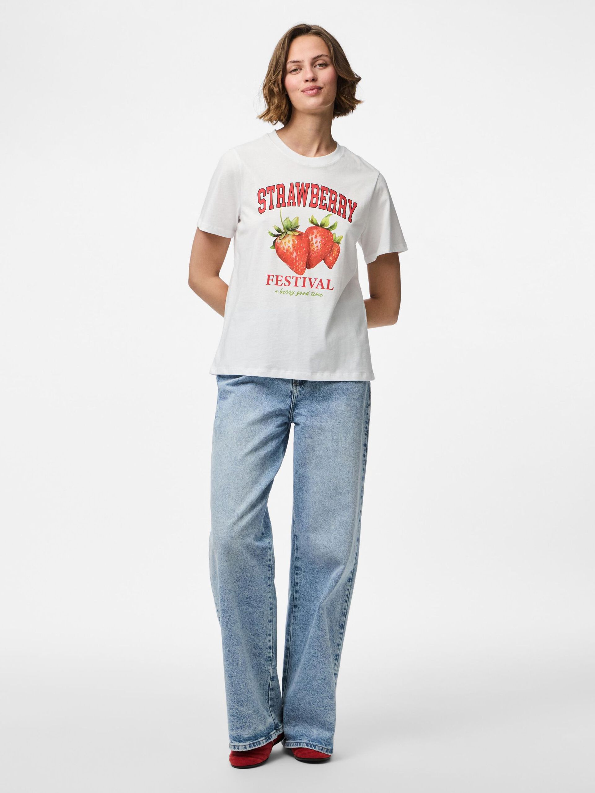 Carousel image - PCTILLE T-SHIRT, Bright White | 3