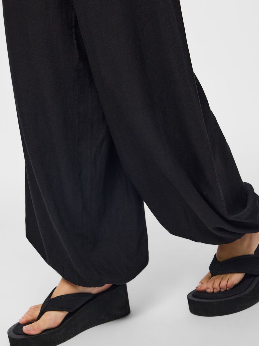 Carousel image - PCPIA LW LINNENMIX BALLON BROEK, Black | 4