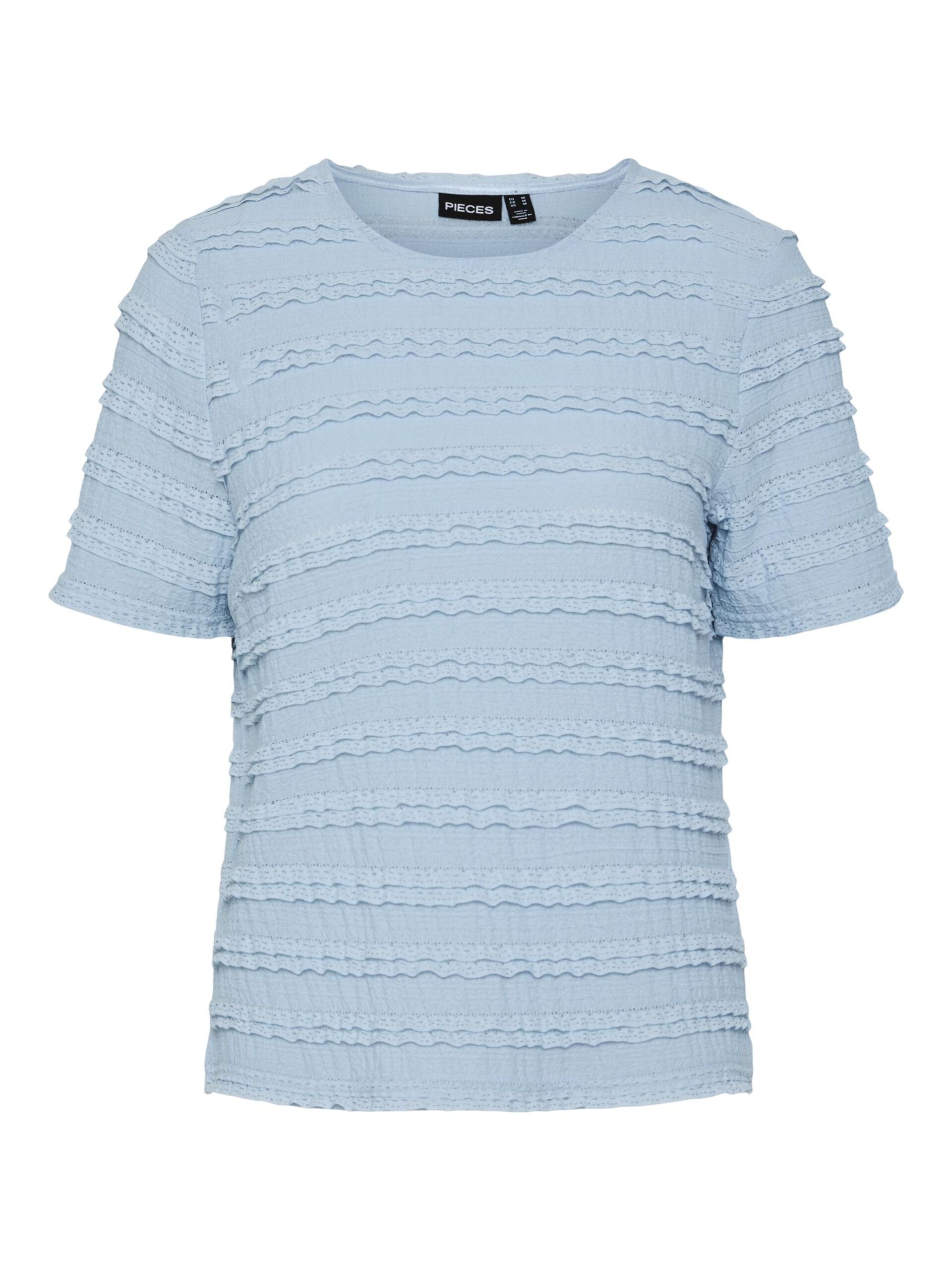 Carousel image - PCANINE TOP MET KORTE MOUWEN, Cashmere Blue | 6