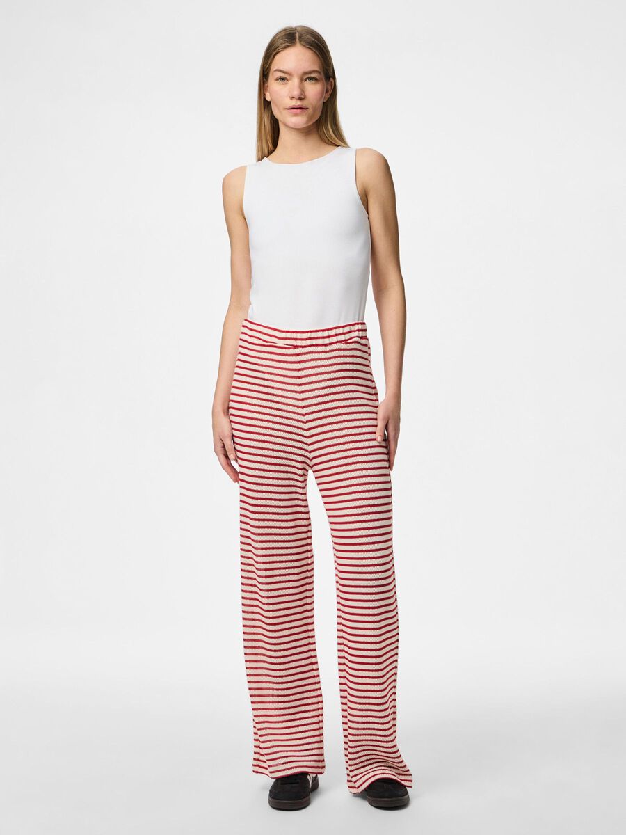 Carousel image - PCMANILLA HW WIDE LEG BROEK, Cloud Dancer | 1