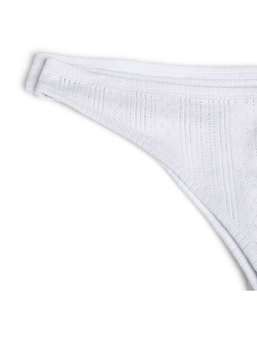 Product carousel image - PCMARIE POINTELLE 2-PACK  THONG, Bright White | 1