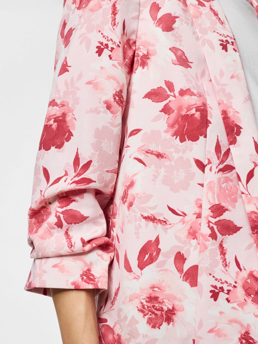 Carousel image - PCBOSELLA 3/4-ARM PRINT BLAZER, Cloud Dancer | 4