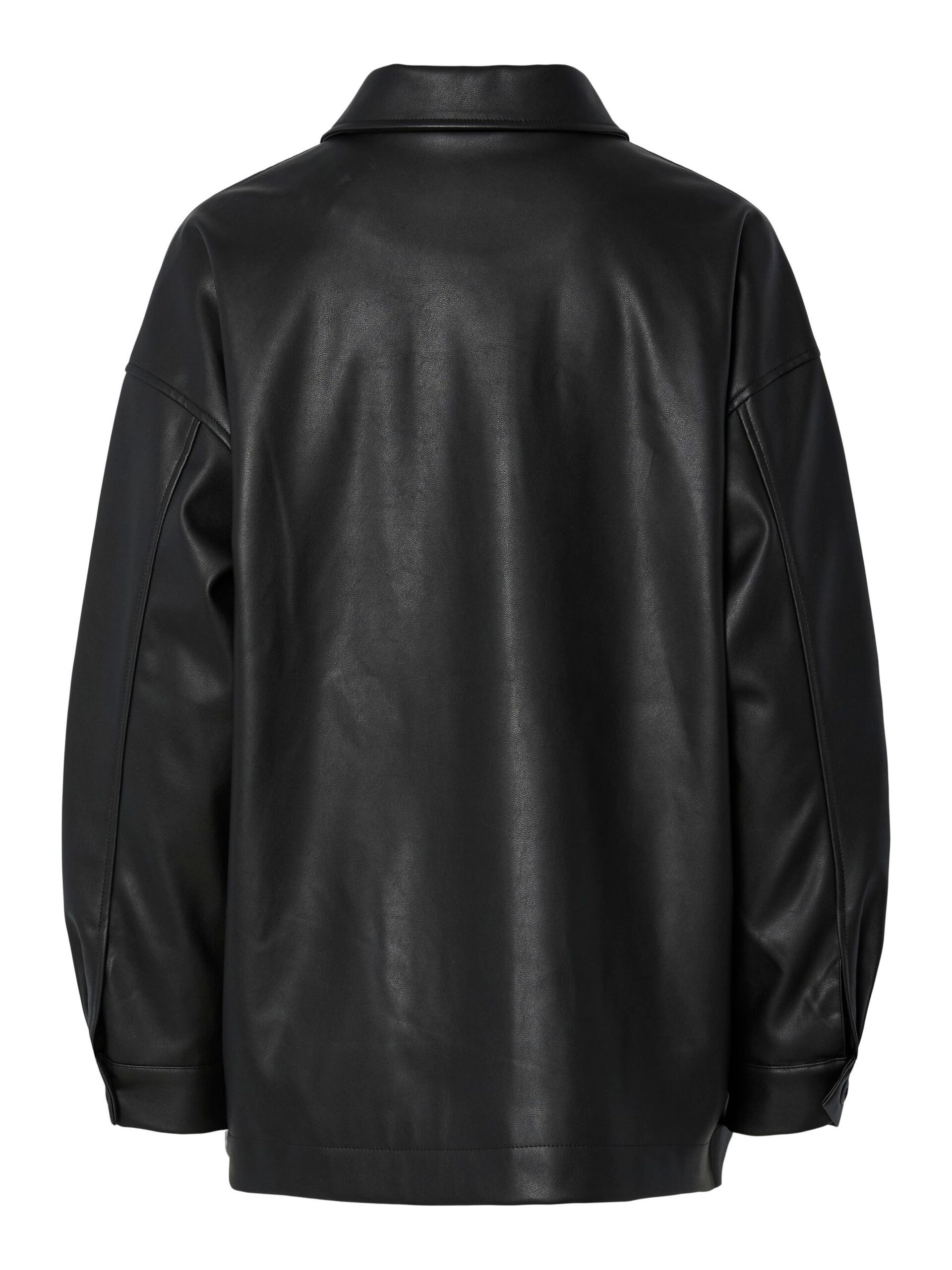 Carousel image - PCJAMILLA IMITERT SKINNJAKKE, Black | 7