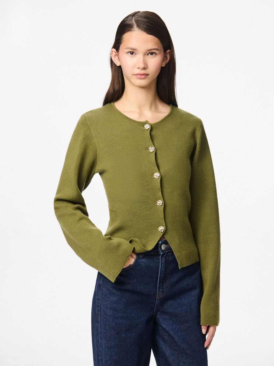 Carousel image - CARDIGAN A MAGLIA, Sphagnum | 1