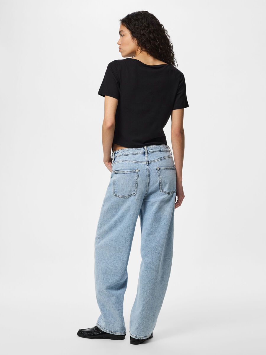 Product carousel image - PCSIRENE DRAPERAD T-SHIRT, Black | 2