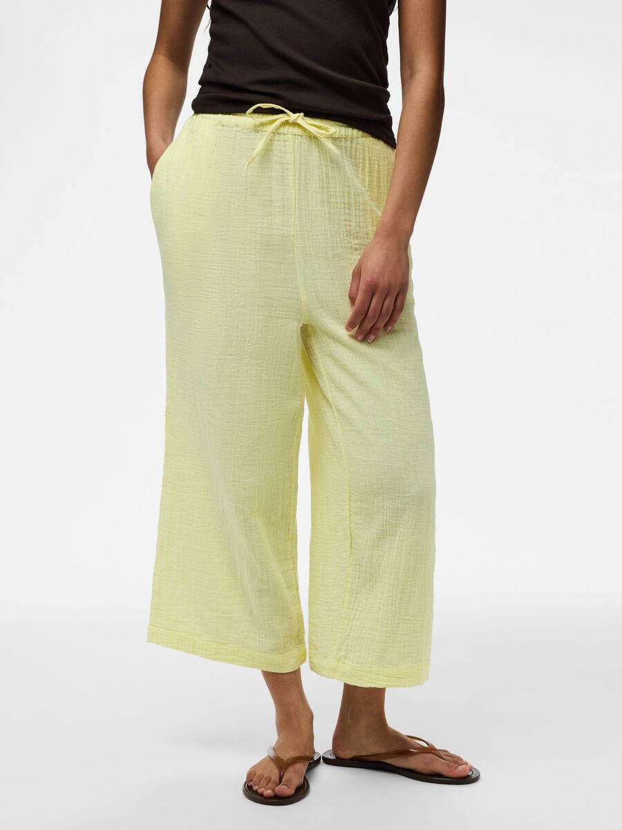 Product carousel image - PCSASTINA HW MUSSELIN CULOTTES, French Vanilla | 1