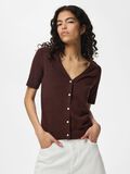 Product image thumbnail - PCNORA V-NECK  KNITTED CARDIGAN, Chicory Coffee | 1