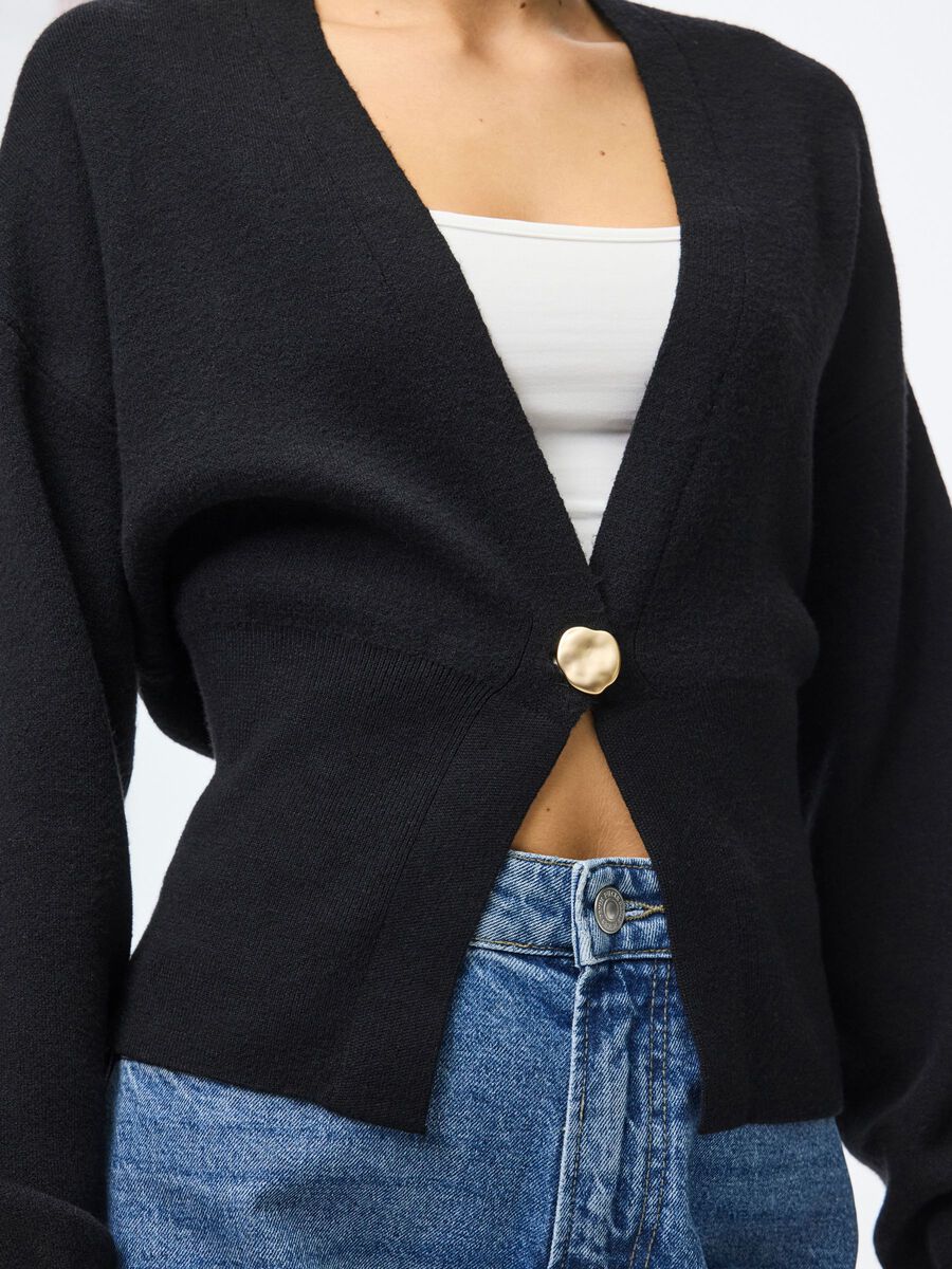 Carousel image - PCNAVIS STRIKKET CARDIGAN, Black | 4