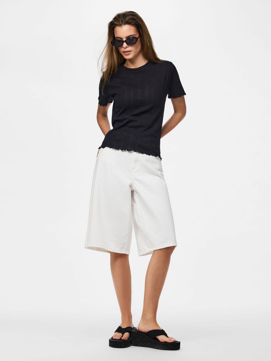 Carousel image - PCMARIE POINTELLE T-SHIRT, Black | 3