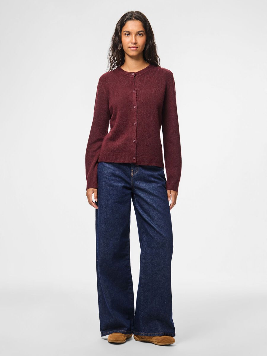 Carousel image - PCMALOU GEBREID VEST, Tawny Port | 3