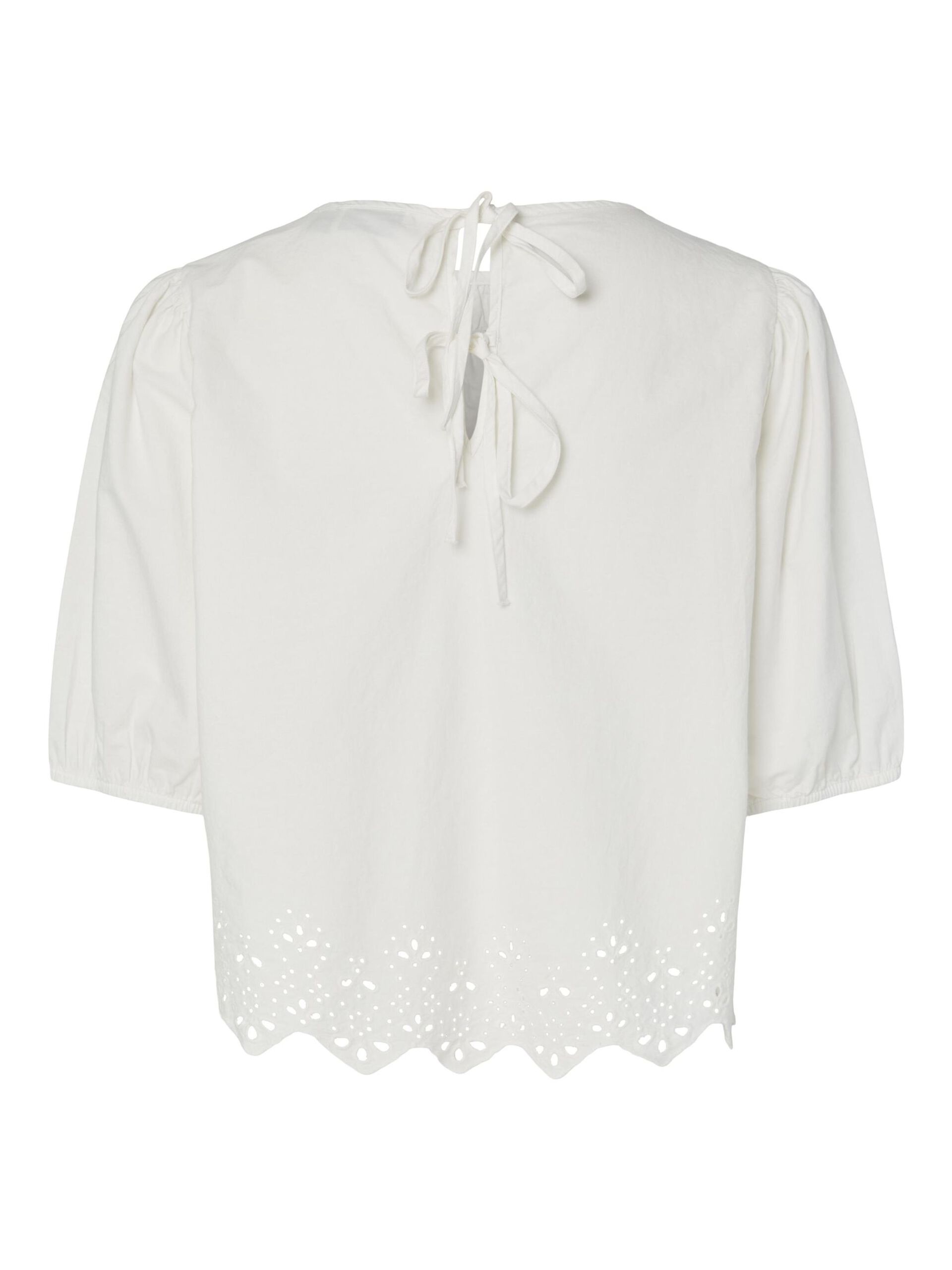 Carousel image - PCSALMINA 2/4 SHORT SLEEVED TOP, Cloud Dancer | 6