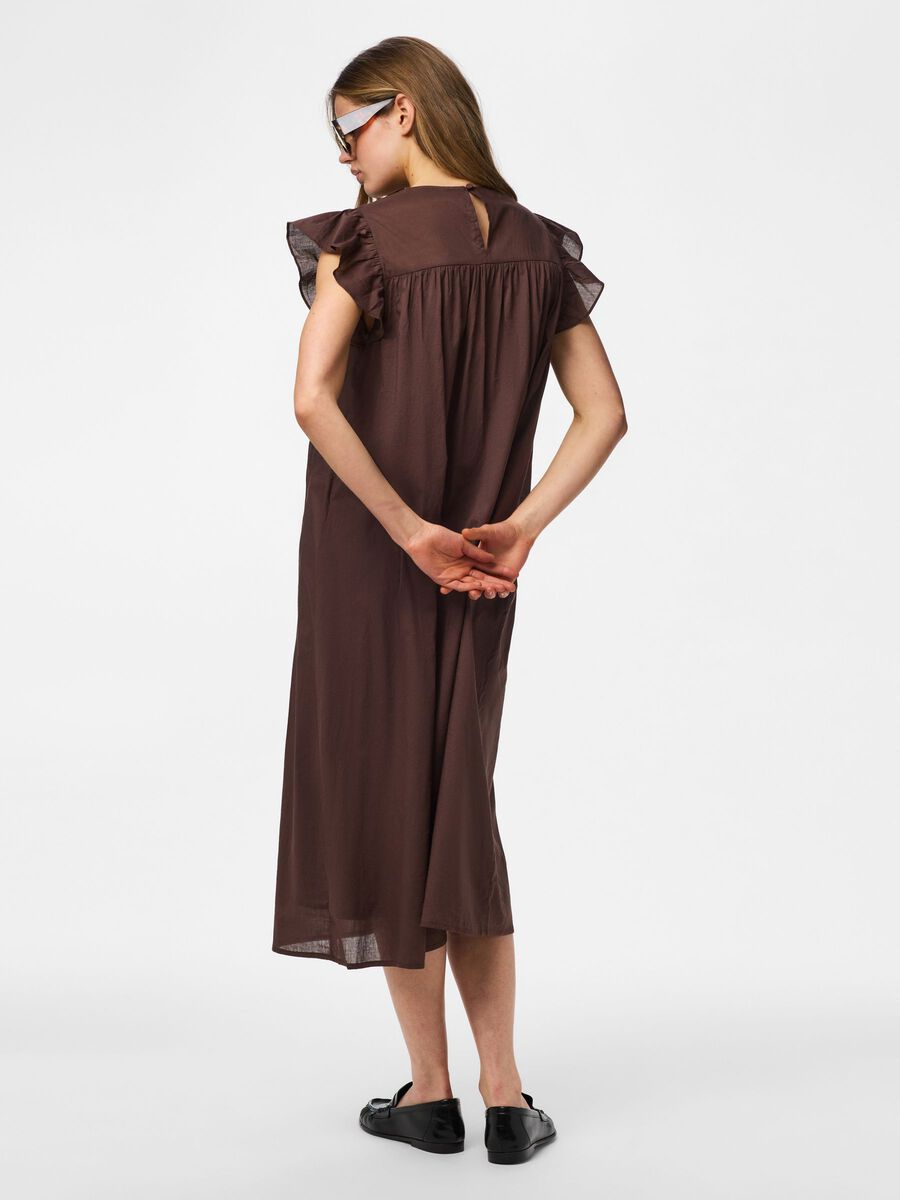 Product carousel image - PCASTRID CAP SLEEVE MIDI DRESS, Hot Fudge | 2