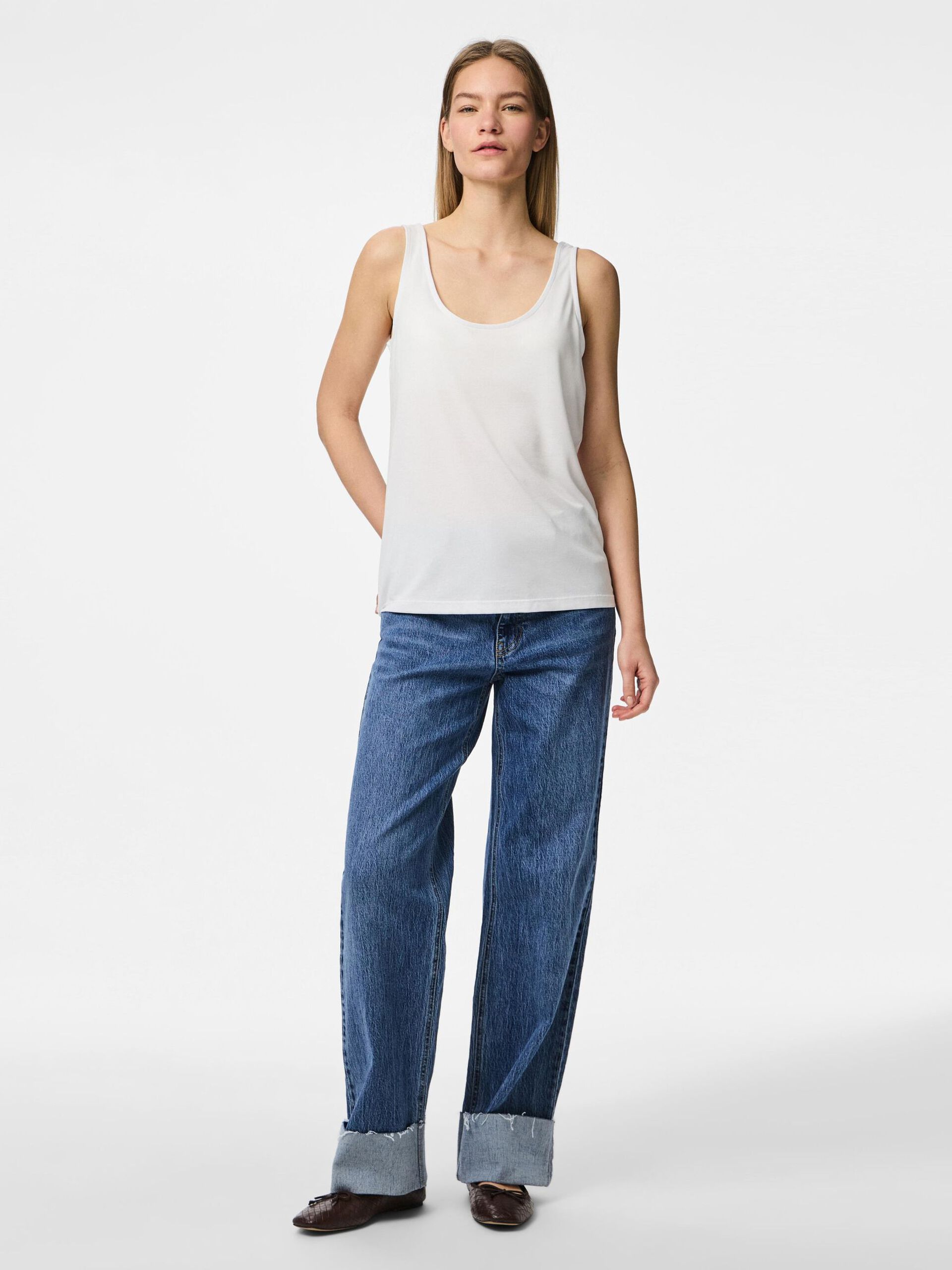 Carousel image - PCKAMALA TANK TOP, Bright White | 3