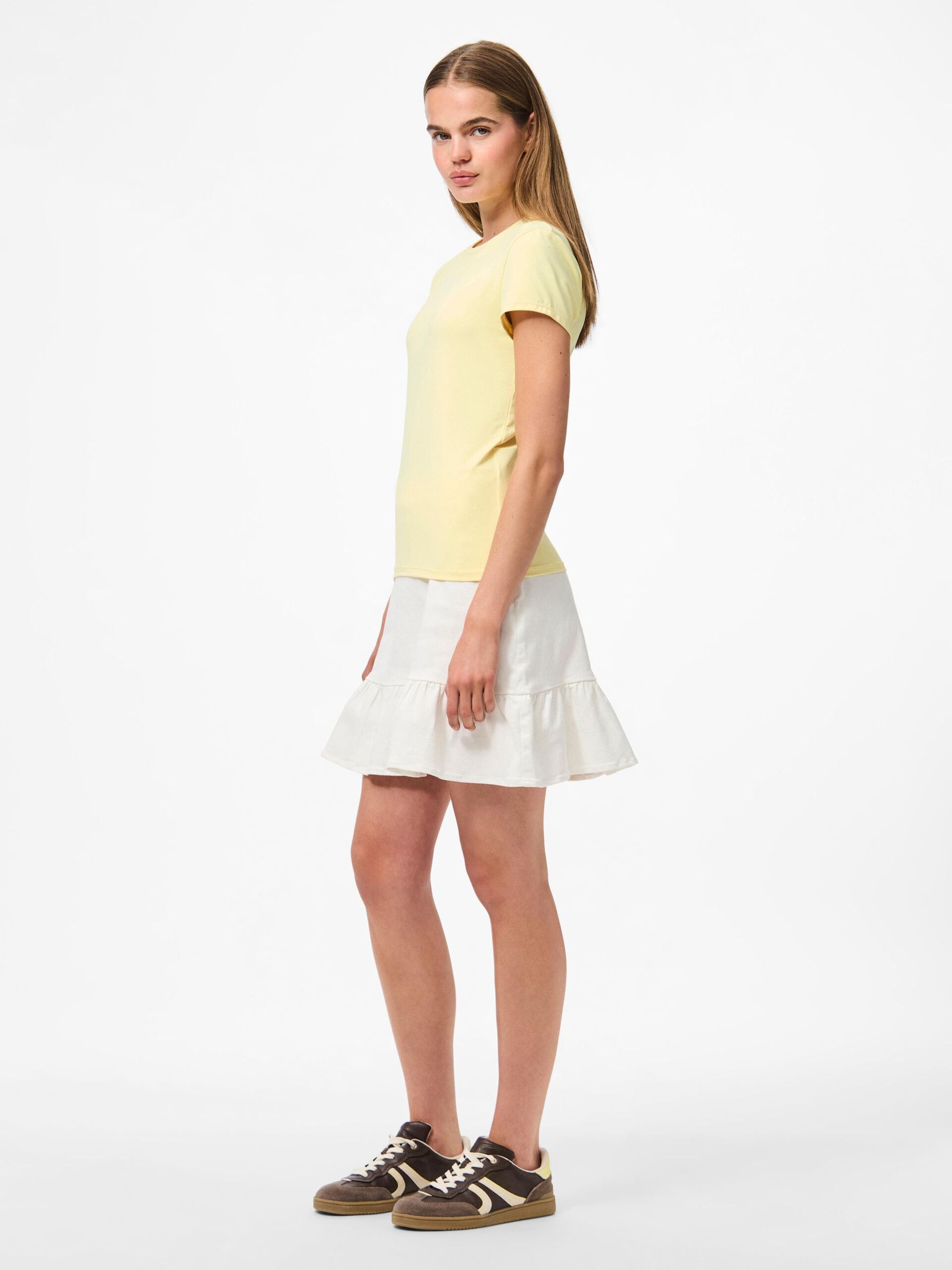 Carousel image - PCFYLLA NYLON T-SHIRT, French Vanilla | 3