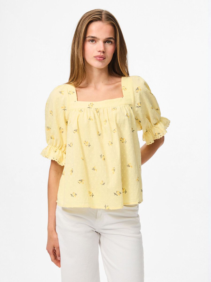 Carousel image - PCTHEA KORTERMET BLUSE, Pale Banana | 1