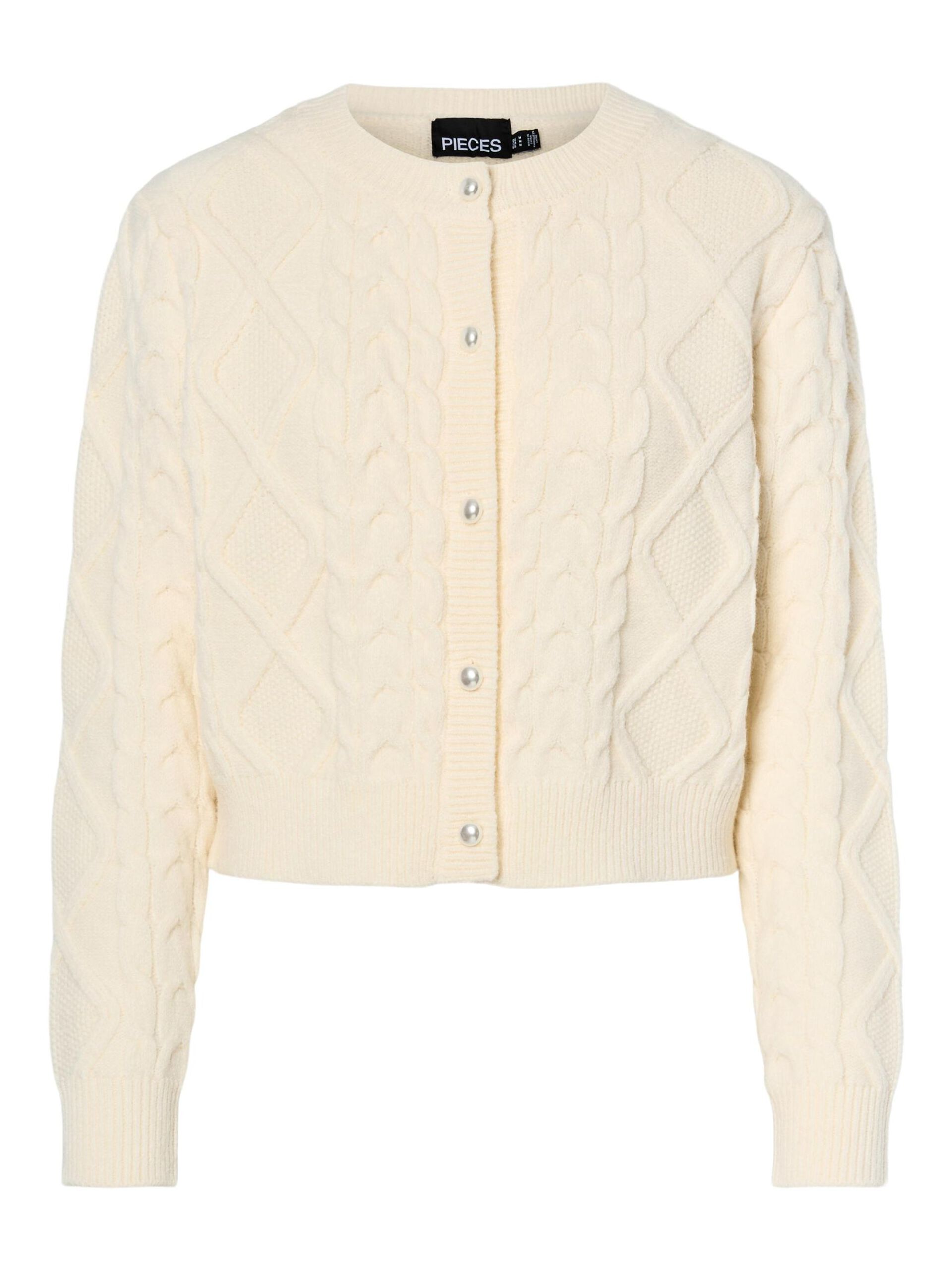 Carousel image - CARDIGAN A MAGLIA, Cloud Dancer | 5