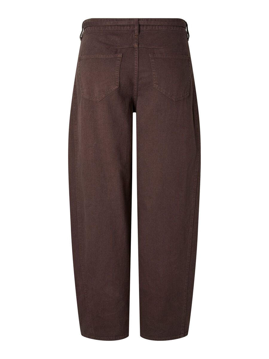 Carousel image - PCFENNA MW TIE BARREL FIT JEANS, Hot Fudge | 7