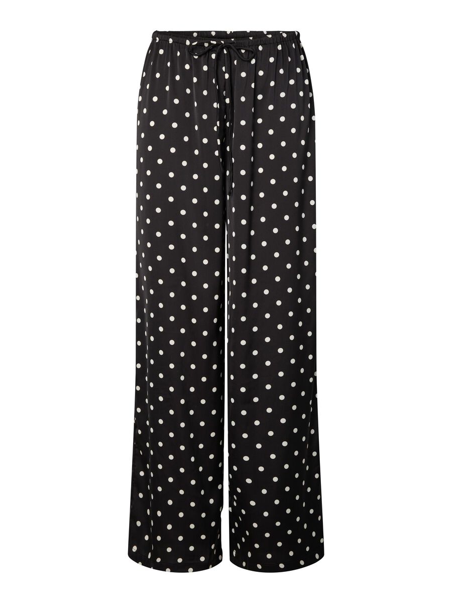 Product carousel image - PCJYTTA MW SATIN STRAIGHT-LEG TROUSERS, Black | 2