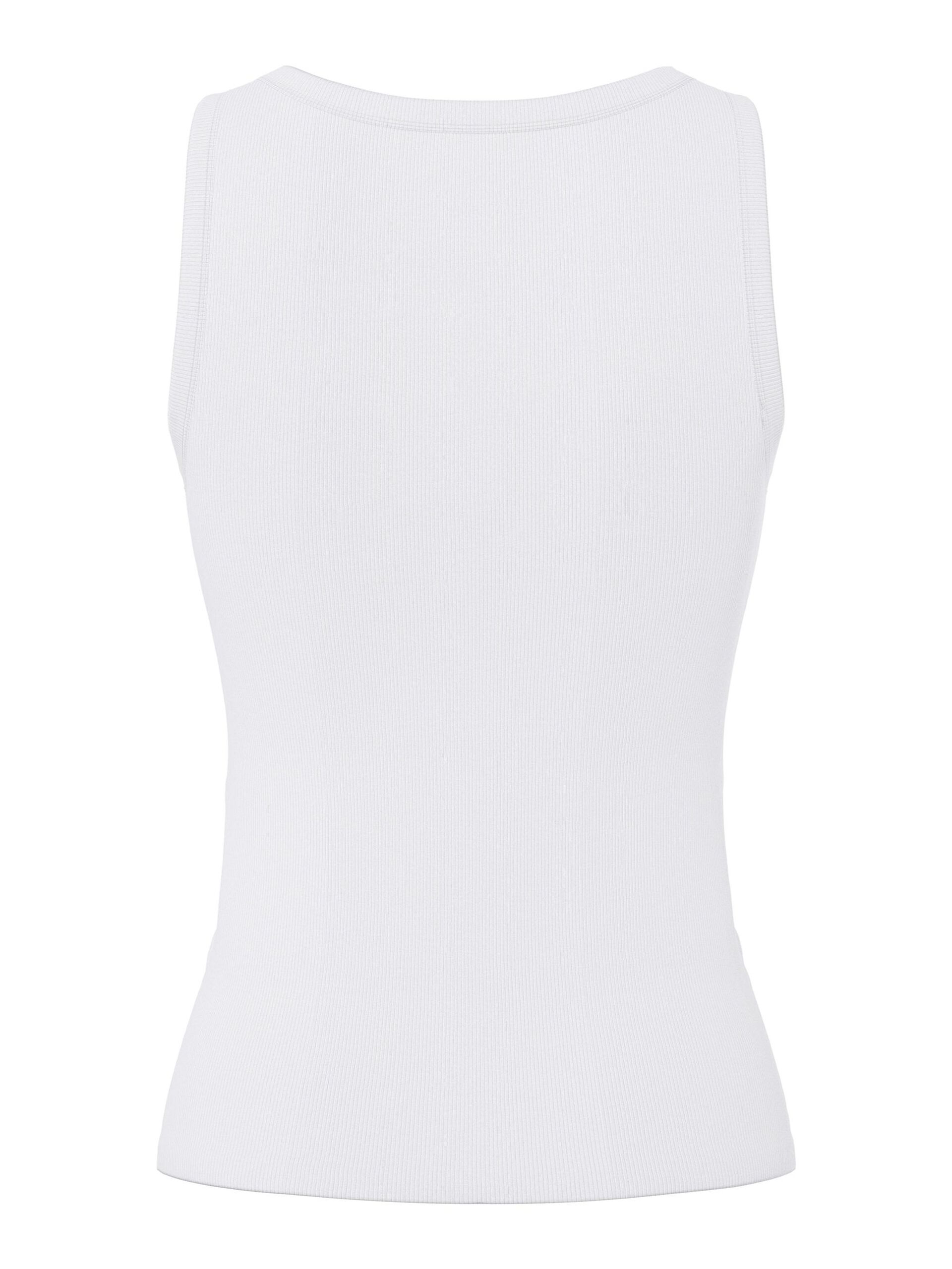 Carousel image - PCMAY RIBBED TANK TOP, Bright White | 6