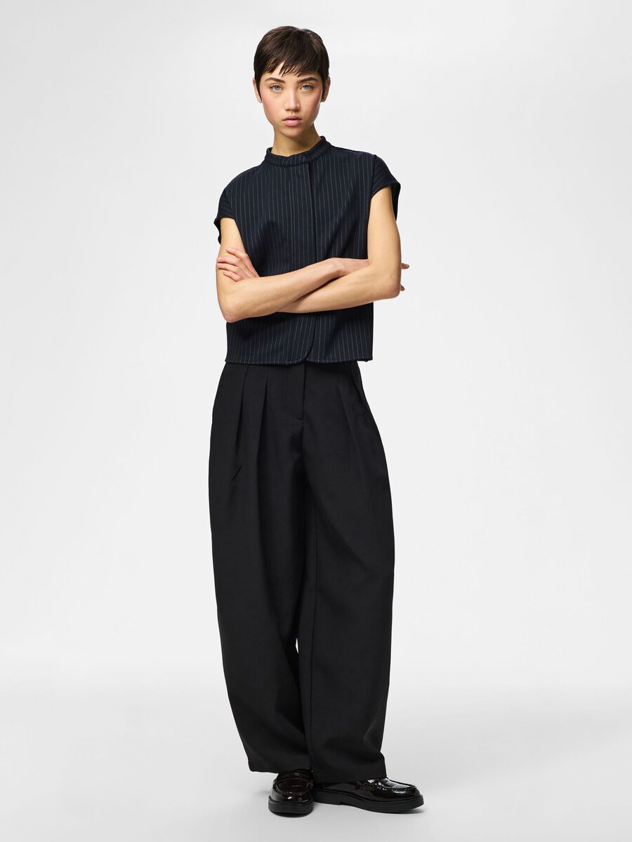 Carousel image - PCBIA HW WIDE-LEG TROUSERS, Maritime Blue | 5