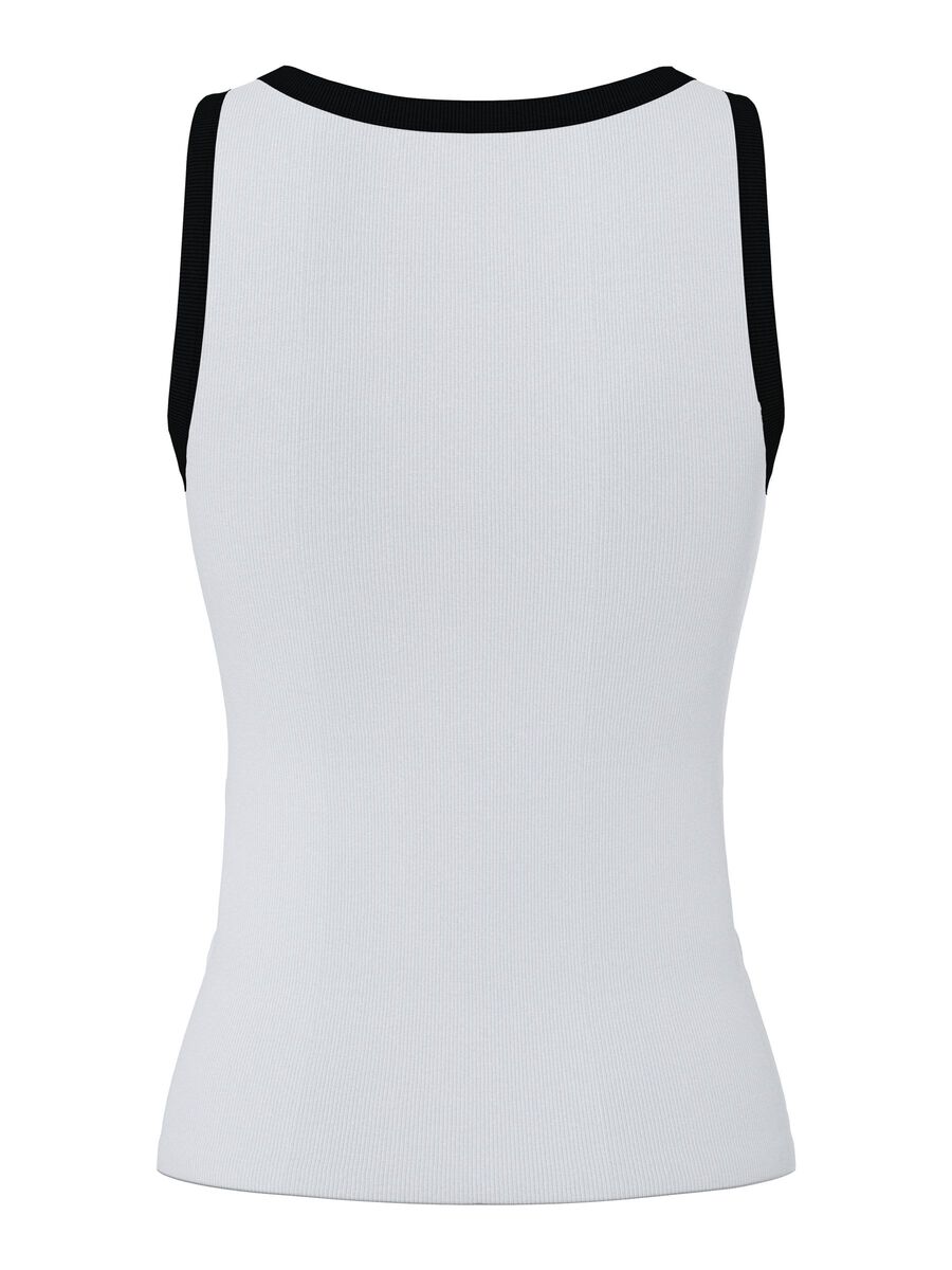 Product carousel image 2 PCMAY RIBBED TANK TOP, Bright White