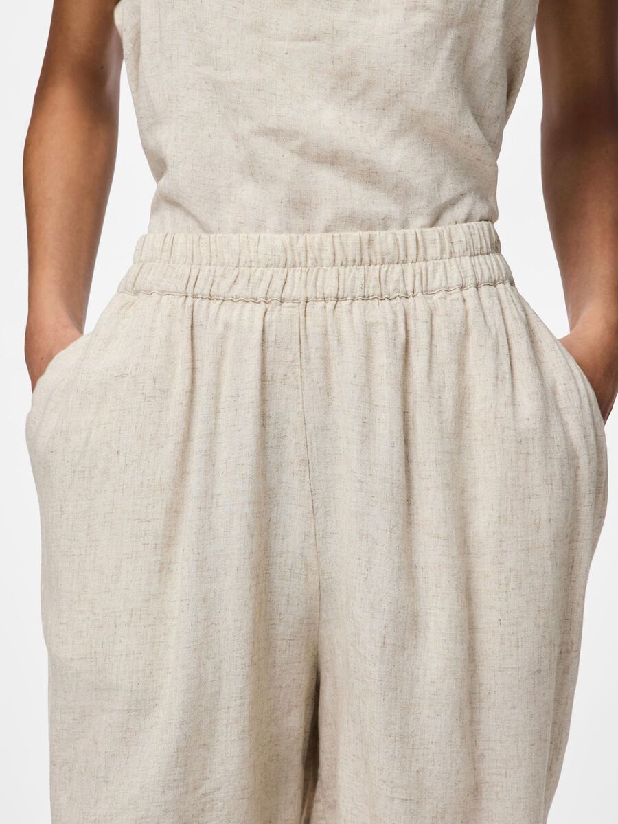 Carousel image - PCPIA LINEN BLEND SHORTS, Birch | 4