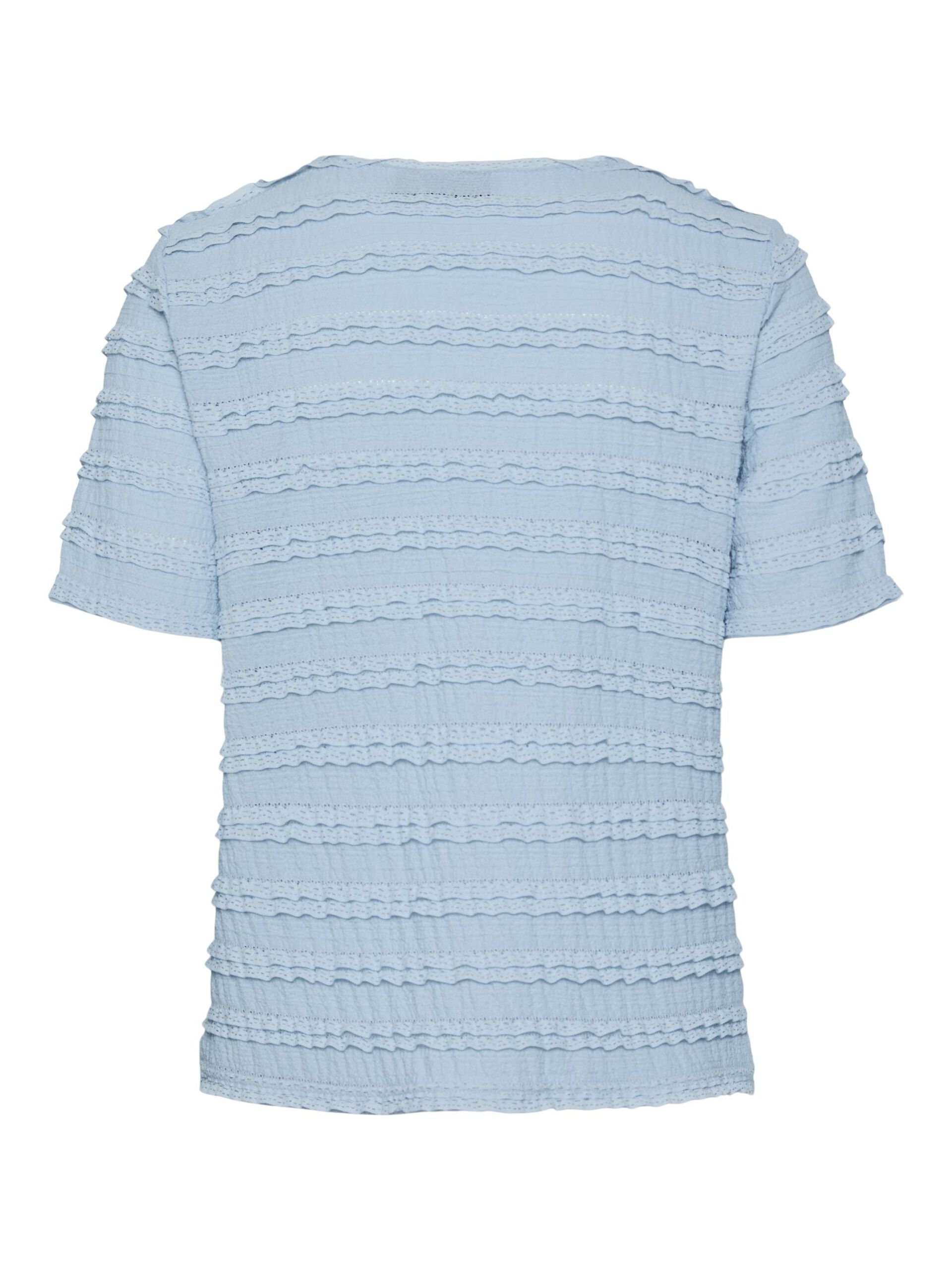 Carousel image - PCANINE TOP MET KORTE MOUWEN, Cashmere Blue | 7