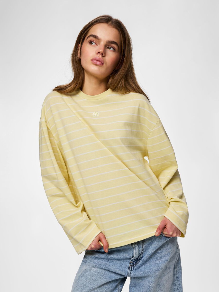 Carousel image - PCSADIE BARREL LONG-SLEEVED T-SHIRT, French Vanilla | 7