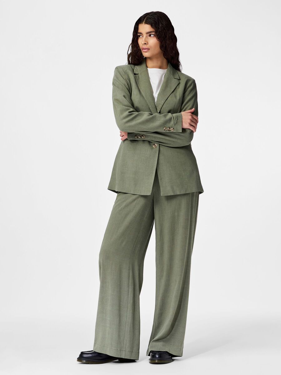 Carousel image - PCVINSTY HW BREDE BUKSER, Deep Lichen Green | 5