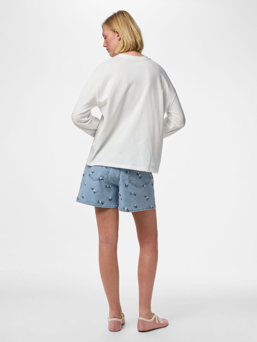 Product carousel image - PCFLORA TH SHORTS EN JEAN, Light Blue Denim | 2