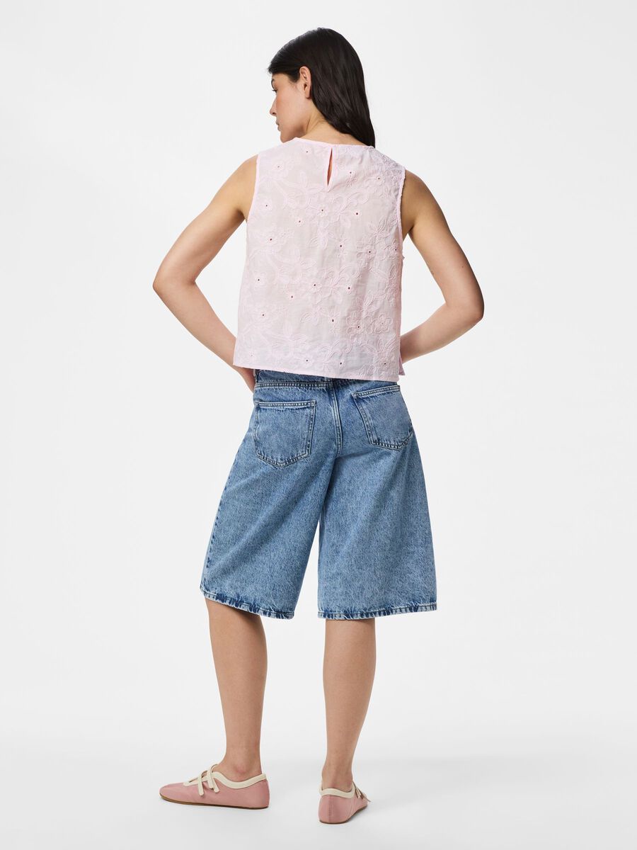 Product carousel image - PCGINGER SLEEVELESS TOP, Cradle Pink | 2