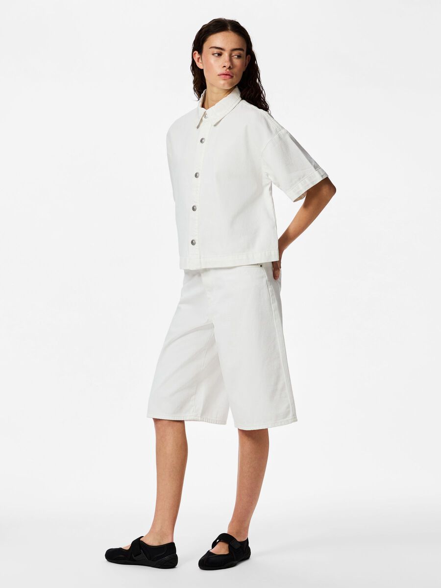 Carousel image - PCSKY MW  DENIM SHORTS, Bright White | 5