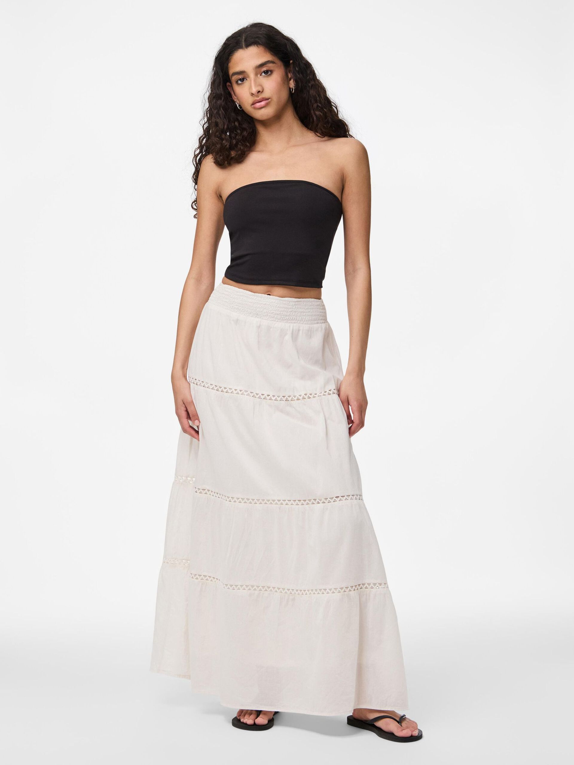 Carousel image - PCASTRID MAXI SKIRT, White Sand | 3