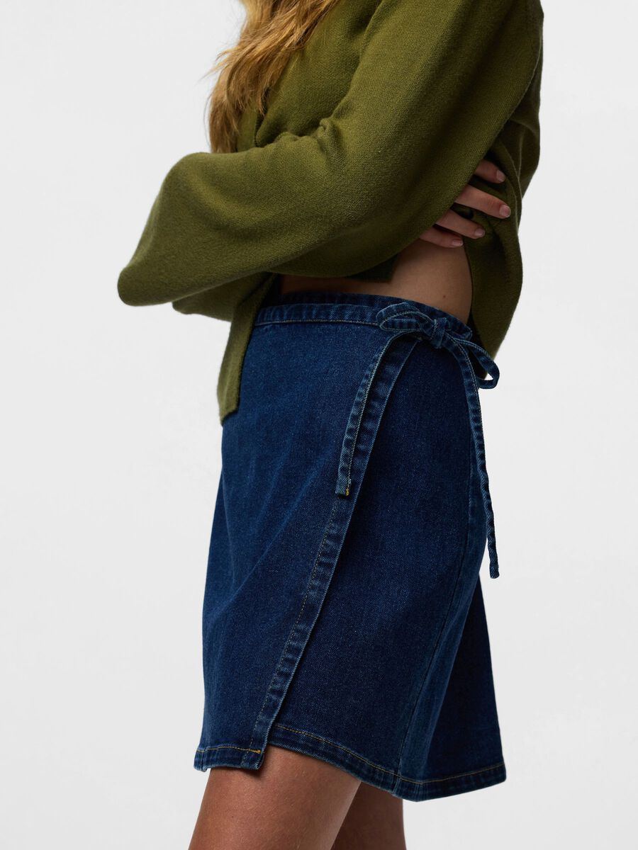 Product carousel image - PCFLORA MW WICKEL DENIM MINIROCK, Dark Blue Denim | 1