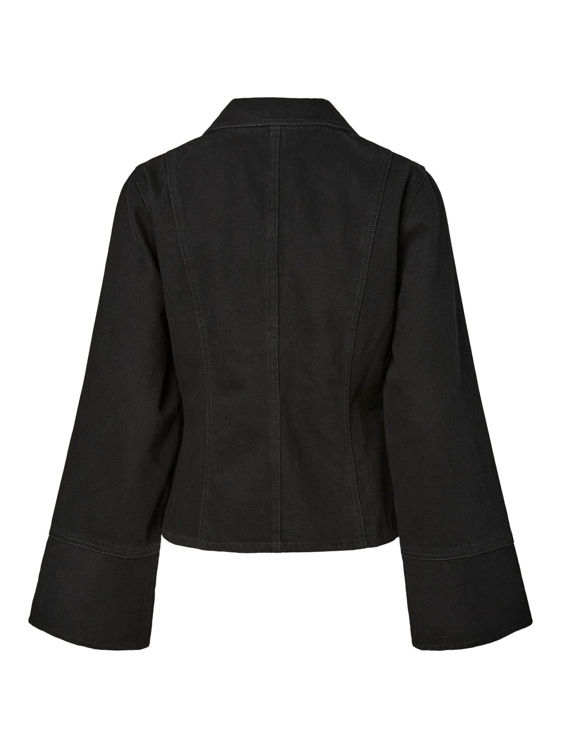 Carousel image - PCFLORA FITTED DENIM JACKET, Black | 9