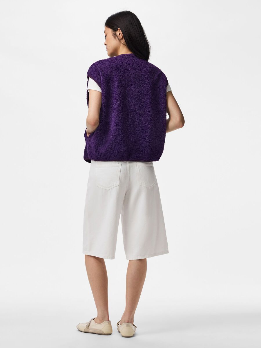 Product carousel image - PCKATTY TEDDY  GILET, Acai | 2