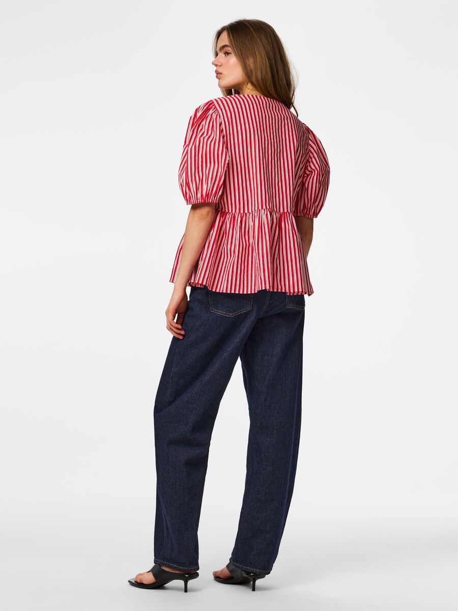 Carousel image - PCJOLLY TIE PUFF SLEEVED TOP, Adrenaline Rush | 2