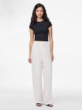 Product image thumbnail - PCSASTINA HW MUSSELIN WIDE-LEG TROUSERS, Cloud Dancer | 1