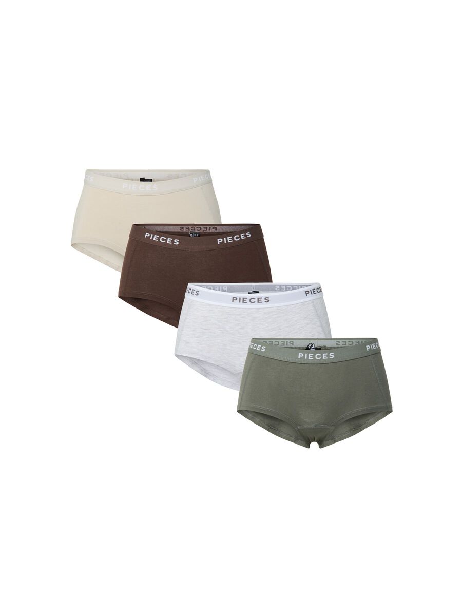 Carousel image - PCLOGO LADY BOXER SHORTS, Silver Lining | 1