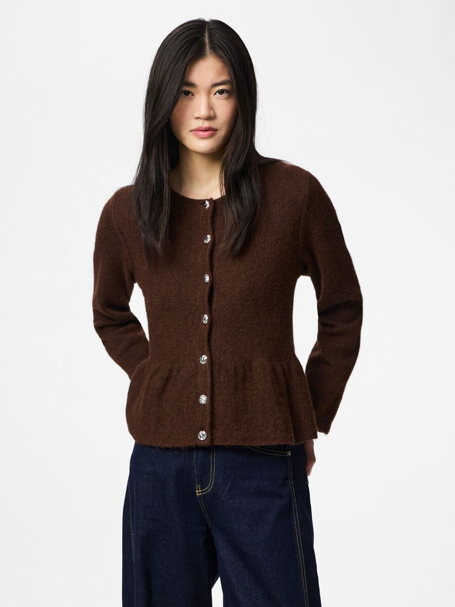 Product carousel image - PCPINGE  KNITTED CARDIGAN, Chicory Coffee | 1