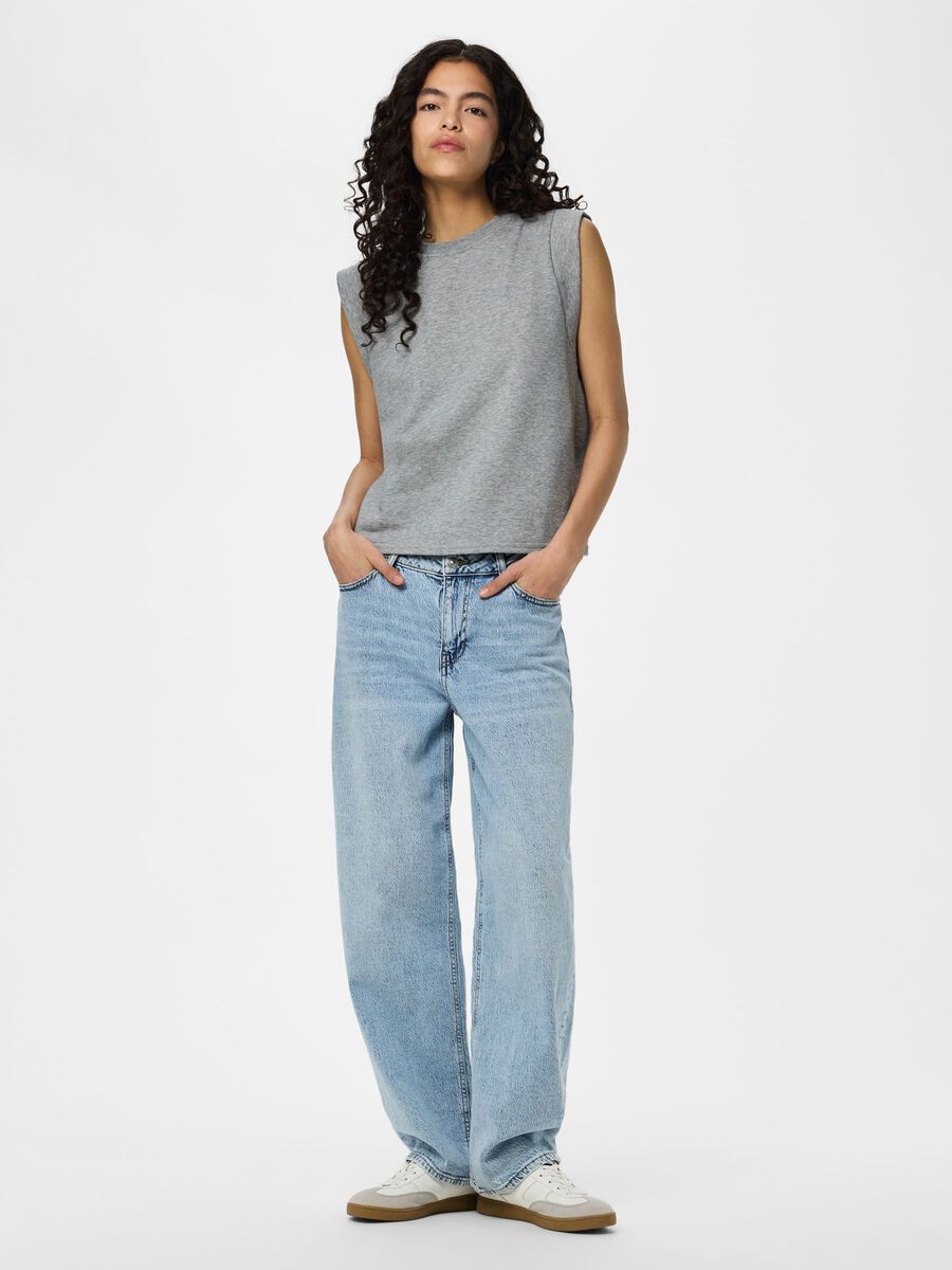 Product carousel image - PCCHILLI SUMMER  TOP, Light Grey Melange | 1
