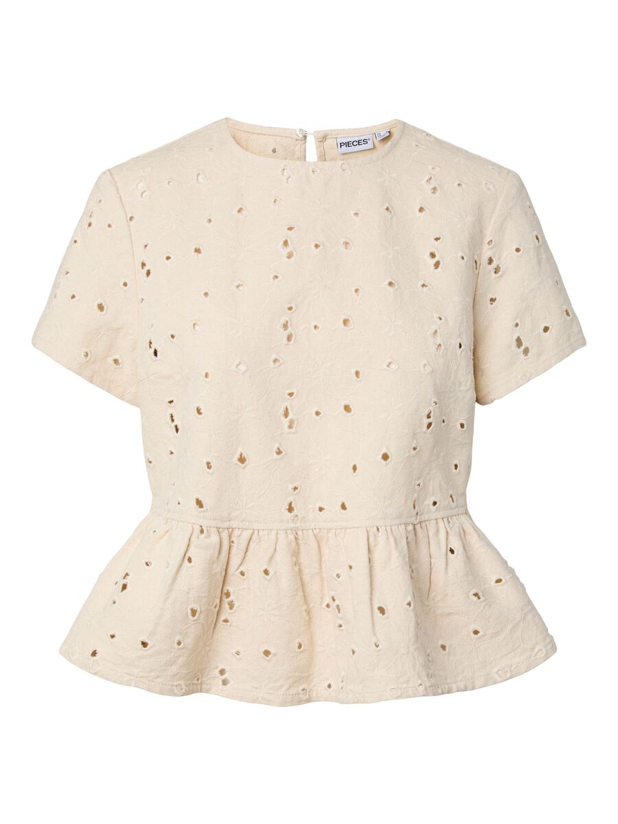 Carousel image - PCELLA SHORT SLEEVED TOP, Ecru | 6