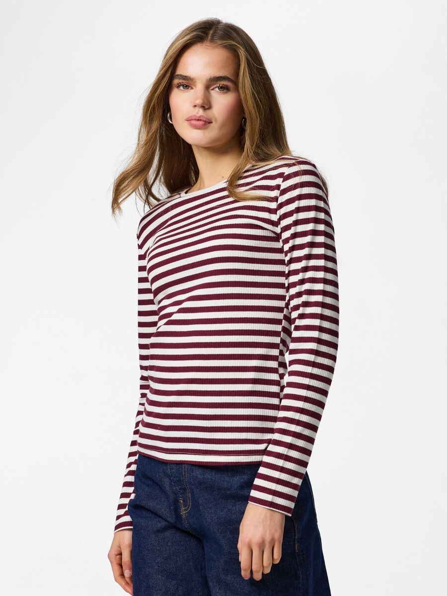 Product carousel image - PCRUKA LONG SLEEVED TOP, Tawny Port | 1