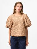 Product image thumbnail - PCGRETCHEN BLUSE MIT KURZEN ÄRMELN, Tawny Brown | 1