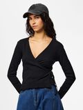 Product image thumbnail - PCKITTE  WRAP TOP, Black | 1