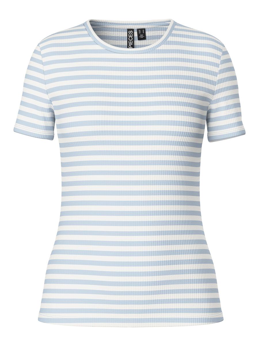 Product carousel image - PCRUKA RIBBED T-SHIRT, Cashmere Blue | 2