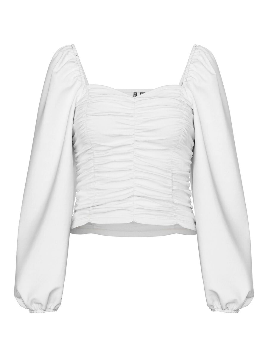 Product carousel image - PCMALYSIA OBERTEIL MIT LANGEN ÄRMELN, Cloud Dancer | 1