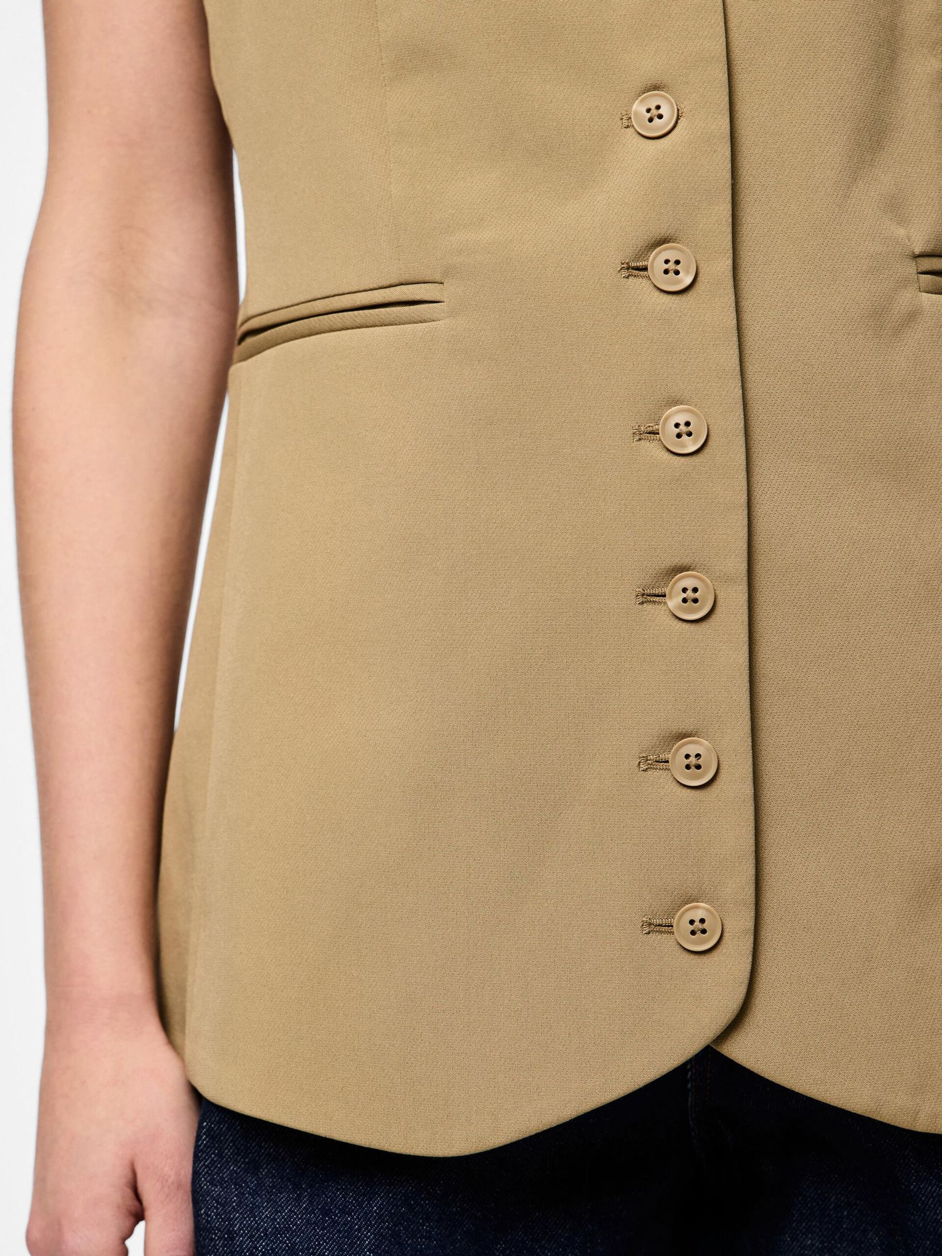 Carousel image - PCTEMPRE LONG VEST, Elmwood | 5